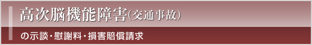 高次脳機能障害（交通事故）の示談・慰謝料・損害賠償請求